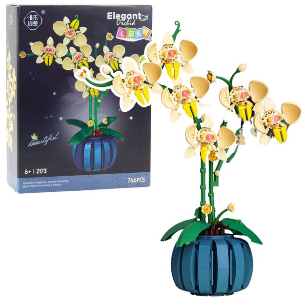 Konstruktorius vaikams “Orchidėja vazone” 766 el.