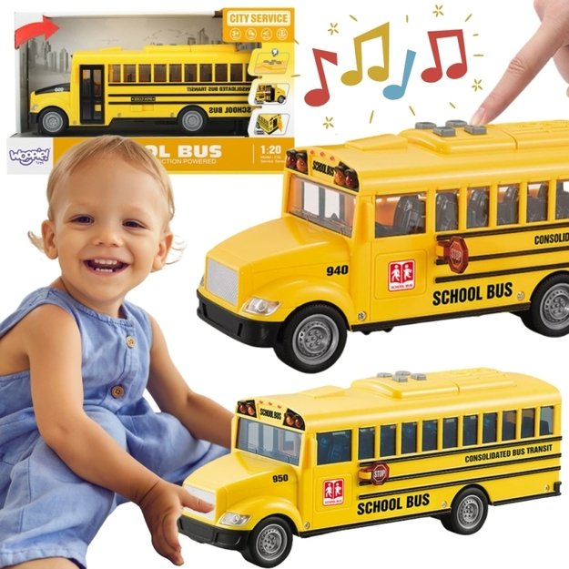 Interaktyvus mokyklinis autobusas vaikams 1:20, WOOPIE