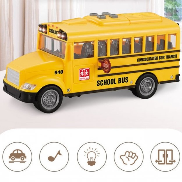 Interaktyvus mokyklinis autobusas vaikams 1:20, WOOPIE 9