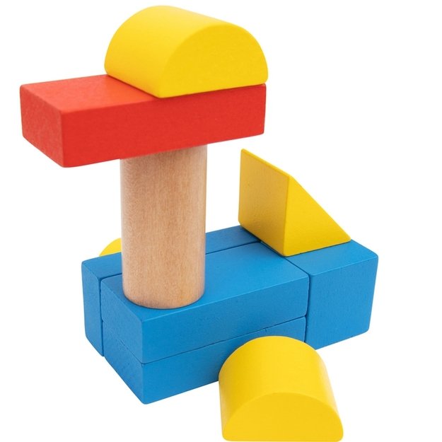 Medinės statybinės kaladėlės, 50 vnt., Tooky Toy