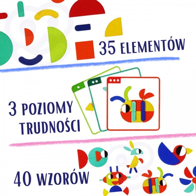 Medinė Montessori dėlionė 55 detalės, Woopie