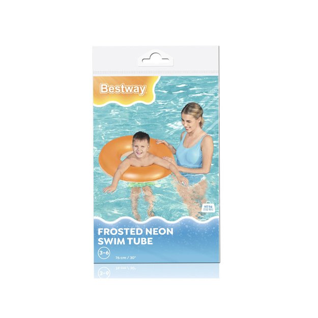 Pripučiamas plaukimo ratas 76 cm, Bestway, oranžinis