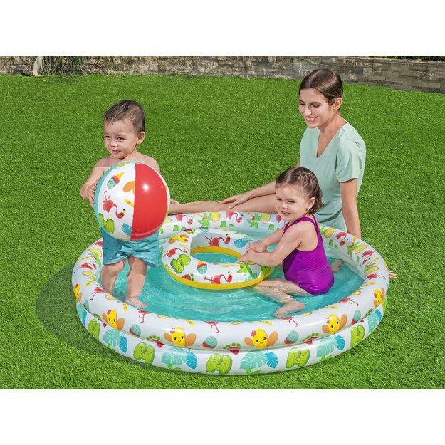 Pripučiamas baseinas vaikams su priedais 122cm Bestway