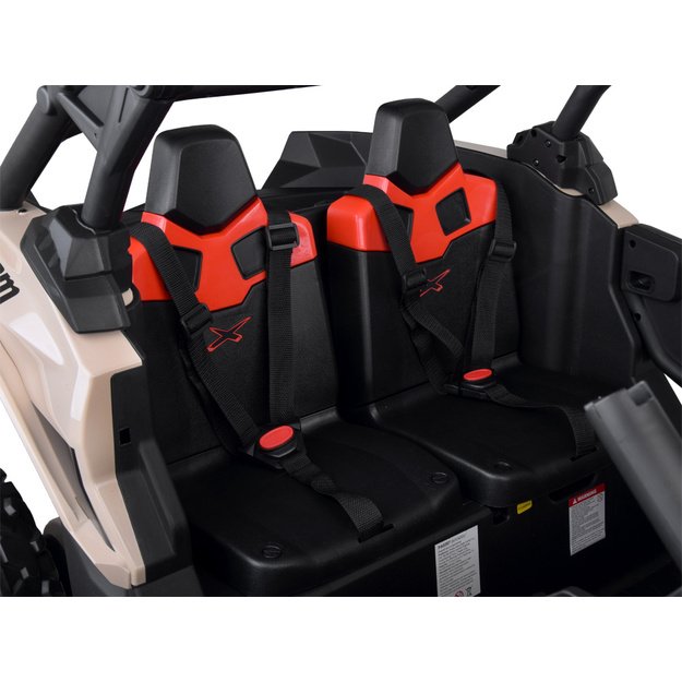 Dvivietis elektromobilis 4x4 bagis Can-am Maverick, 24V, juodas
