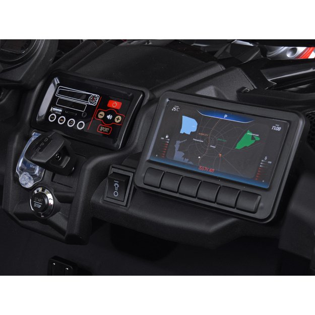 Dvivietis elektromobilis 4x4 bagis Can-am Maverick, 24V, juodas