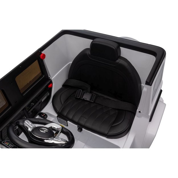 Vienvietis elektromobilis vaikams Mercedes G500 4x4, baltas