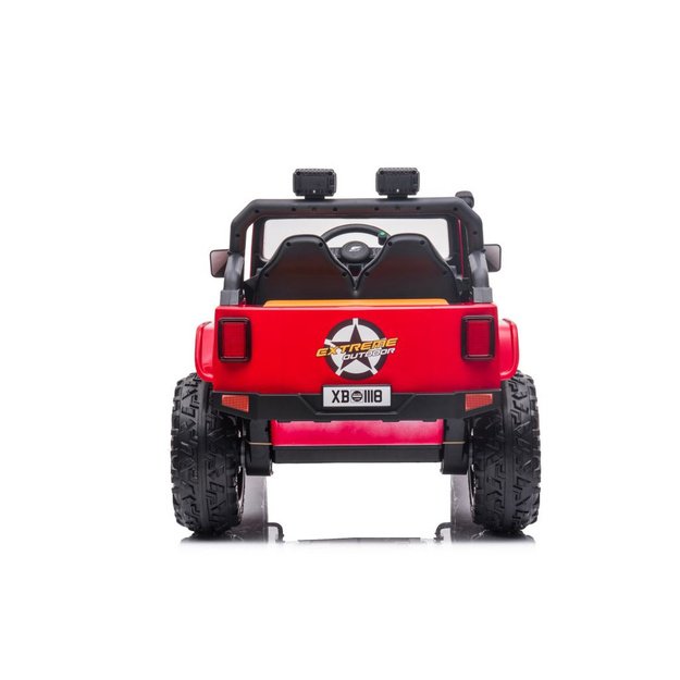Vienvietis elektromobilis vaikams Jeep Extreme iki 100 kg XB-1118, raudonas 5