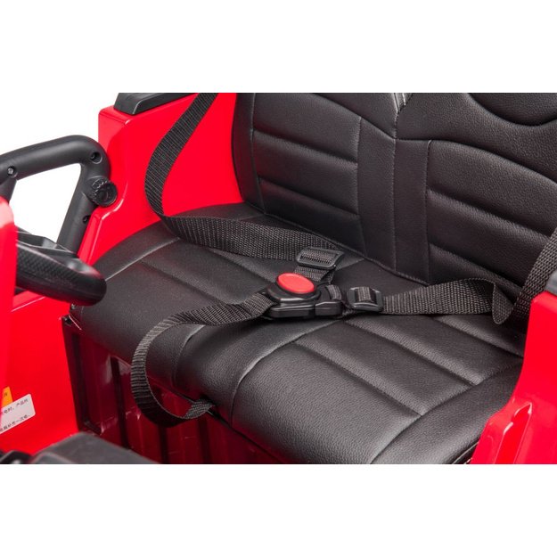 Vienvietis elektromobilis vaikams Jeep Extreme iki 100 kg XB-1118, raudonas 15