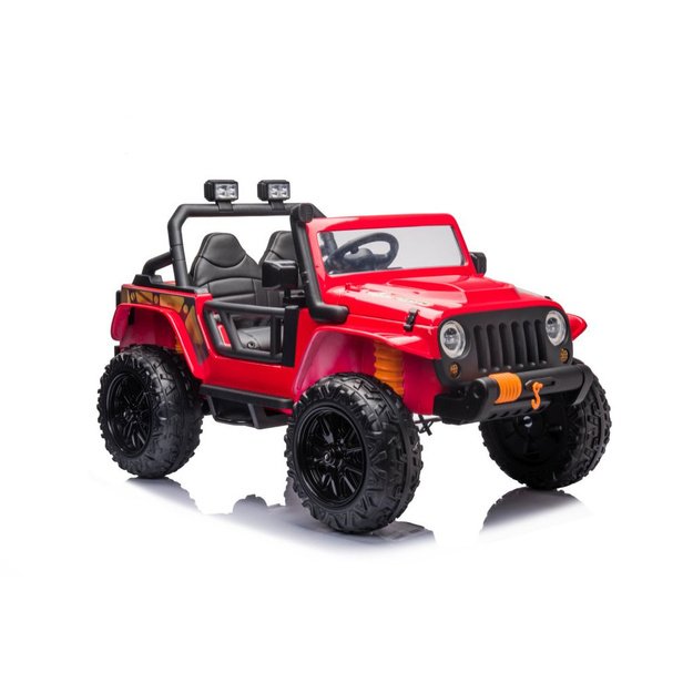 Vienvietis elektromobilis vaikams Jeep Extreme iki 100 kg XB-1118, raudonas 8