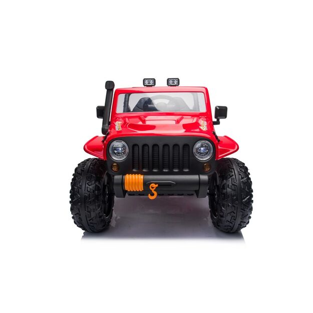 Vienvietis elektromobilis vaikams Jeep Extreme iki 100 kg XB-1118, raudonas 32