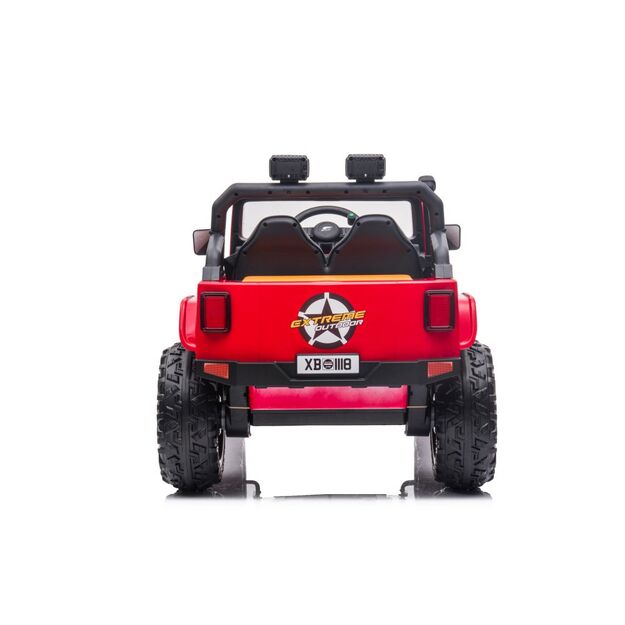 Vienvietis elektromobilis vaikams Jeep Extreme iki 100 kg XB-1118, raudonas 25