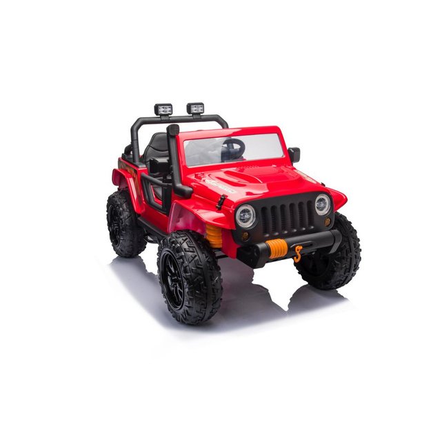 Vienvietis elektromobilis vaikams Jeep Extreme iki 100 kg XB-1118, raudonas 6