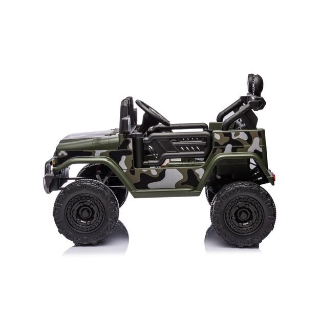Vienvietis elektrinis visureigis Toyota FJ Moro 4x4, žalias kamufliažas