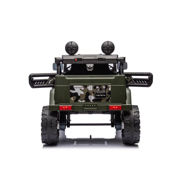 Vienvietis elektrinis visureigis Toyota FJ Moro 4x4, žalias kamufliažas