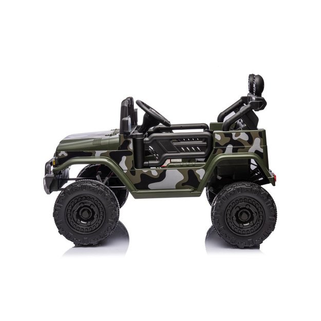 Vienvietis elektrinis visureigis Toyota FJ Moro 4x4, žalias kamufliažas