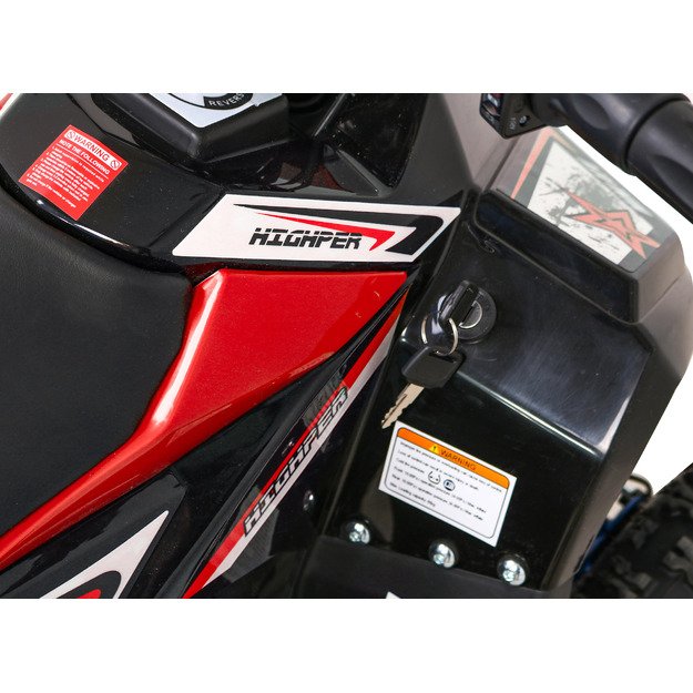 48V Elektrinis 1000W keturratis Highper iki 35 km/h, raudonas