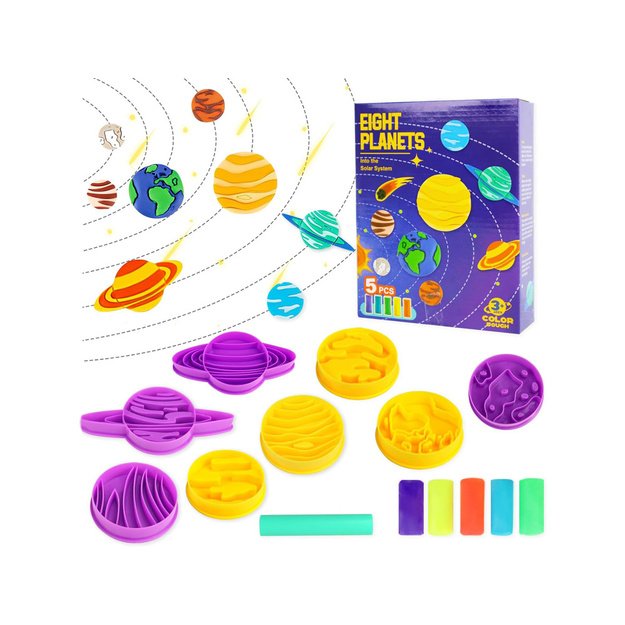 Mokomasis saulės sistemos plastilino rinkinys