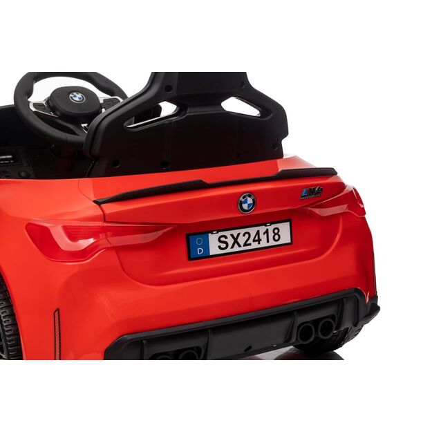 Vienvietis elektromobilis vaikams BMW M4, raudonas