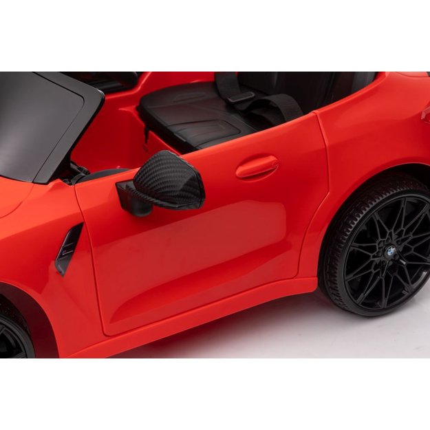 Vienvietis elektromobilis vaikams BMW M4, raudonas
