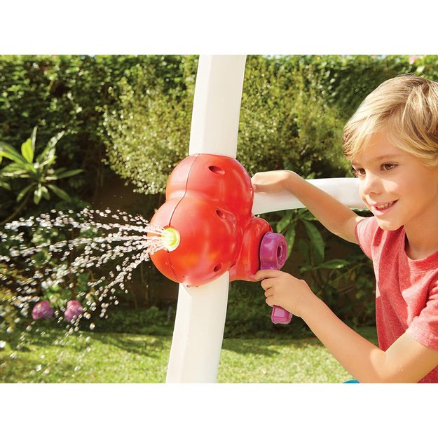 Didelė vaikų žaidimų aikštelė su čiuožykla, vandens patranka Little Tikes