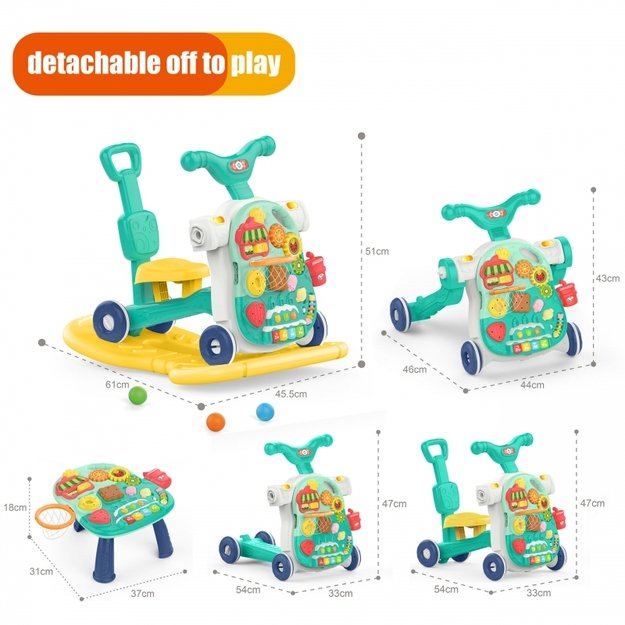 Daugiafunkcinė vaikštynė WOOPIE BABY 5in1, mėlyna