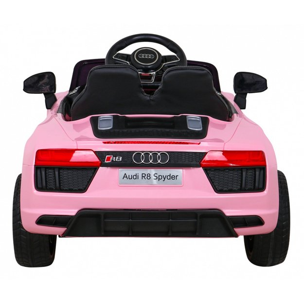 Vienvietis elektromobilis vaikams Audi R8, rožinis