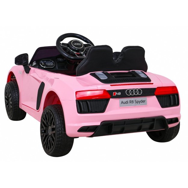 Vienvietis elektromobilis vaikams Audi R8, rožinis