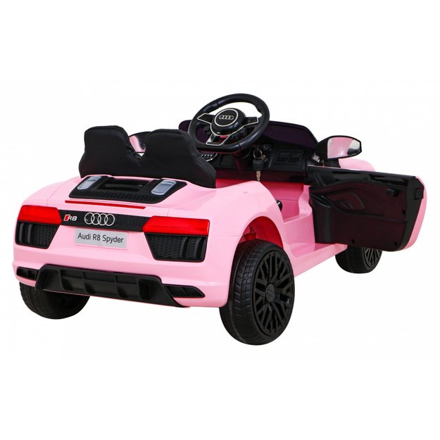 Vienvietis elektromobilis vaikams Audi R8, rožinis