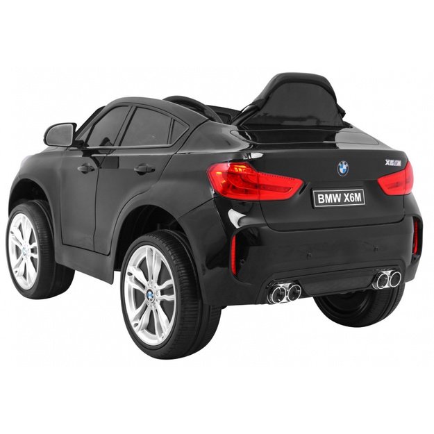 Vienvietis elektrinis džipas vaikams BMW X6M, juodas