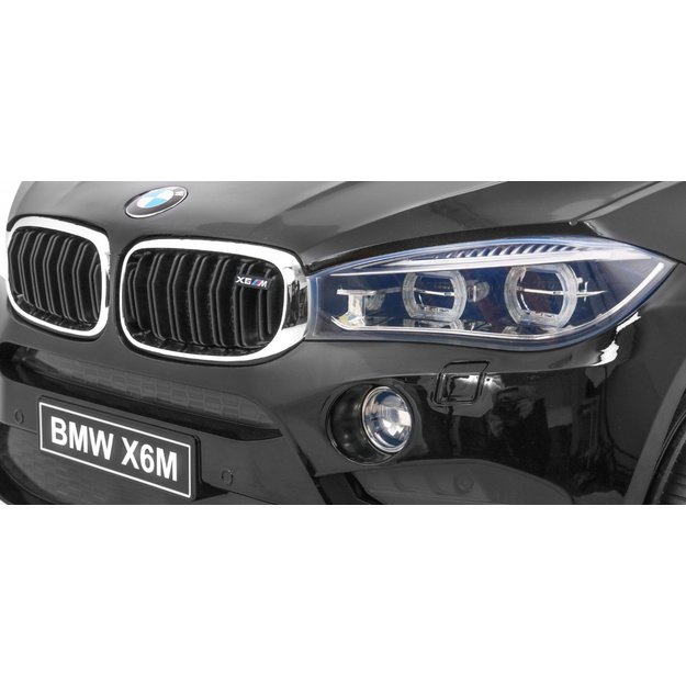 Vienvietis elektrinis džipas vaikams BMW X6M, juodas