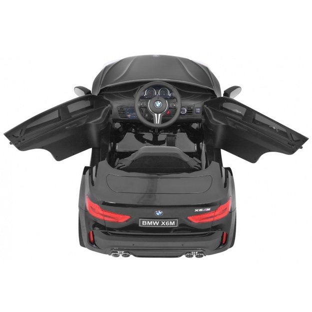 Vienvietis elektrinis džipas vaikams BMW X6M, juodas