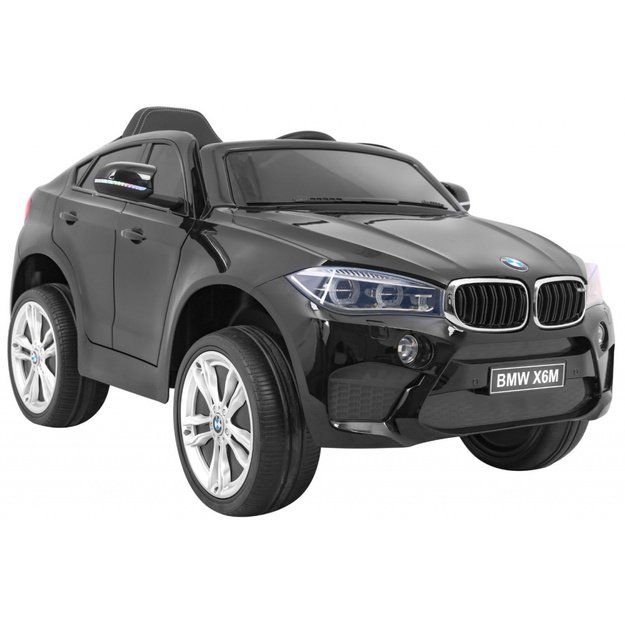 Vienvietis elektrinis džipas vaikams BMW X6M, juodas