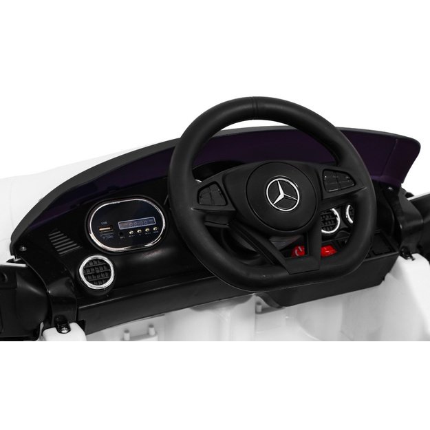 Vienvietis elektromobilis vaikams Mercedes Benz GT, baltas