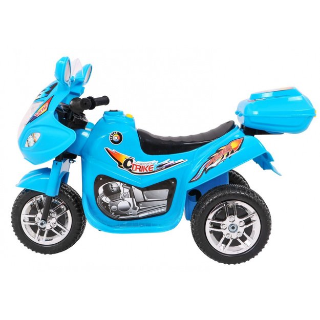 Vaikiškas elektrinis motociklas BJX-088 su trimis ratais, mėlynas