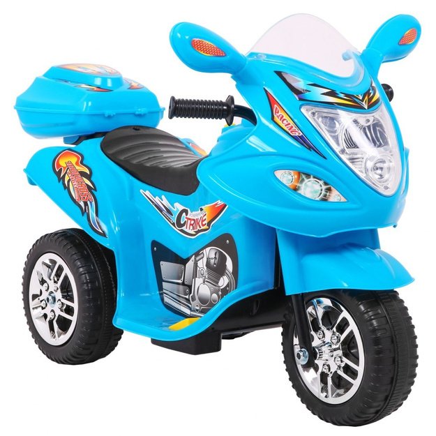 Vaikiškas elektrinis motociklas BJX-088 su trimis ratais, mėlynas