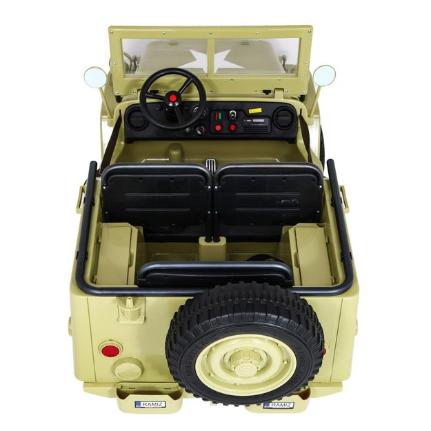 Dvivietis elektromobilis vaikams JEEP 4x4 Willy 24V 4x90W JH101, smėlio spalvos