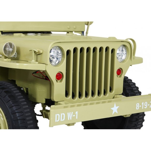 Dvivietis elektromobilis vaikams JEEP 4x4 Willy 24V 4x90W JH101, smėlio spalvos