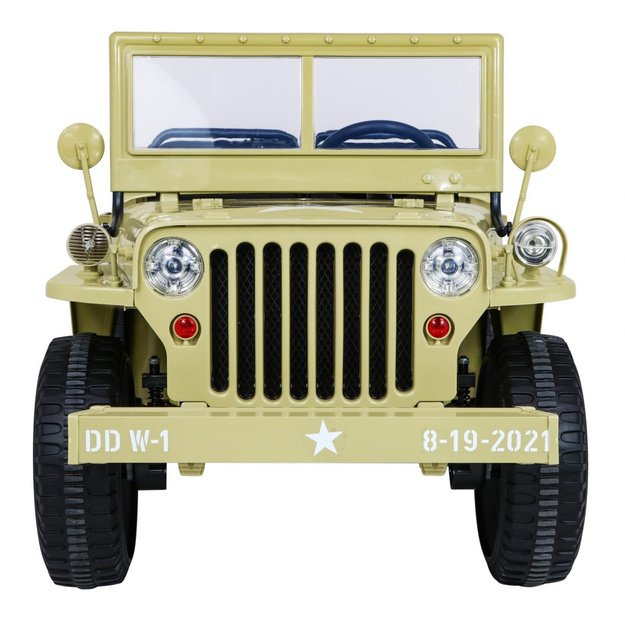Dvivietis elektromobilis vaikams JEEP 4x4 Willy 24V 4x90W JH101, smėlio spalvos