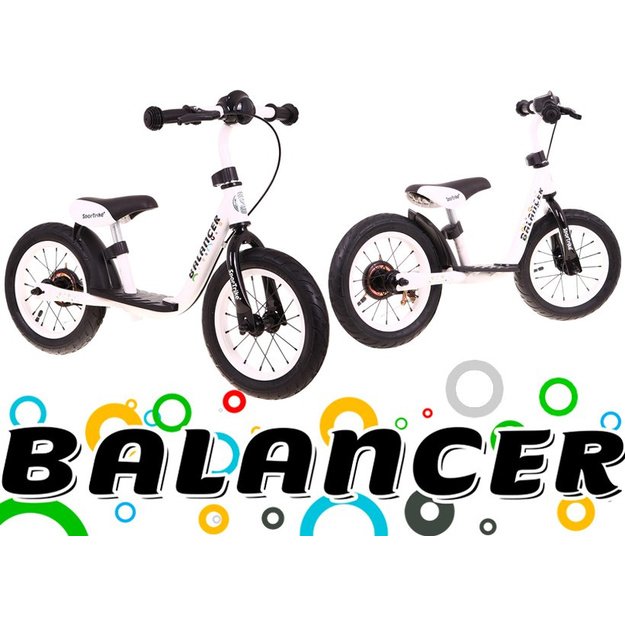 Vaikiškas balansinis dviratis „SporTrike Balancer“, baltas