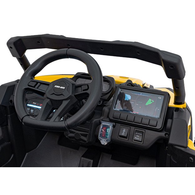 Vienvietis elektrinis bagis vaikams Maverick CAN-AM, geltonas