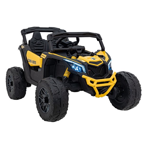 Vienvietis elektrinis bagis vaikams Maverick CAN-AM, geltonas
