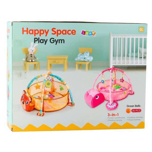 Žaidimų kilimėlis vaikams 3in1 su kamuoliukais „Liūtas“  2