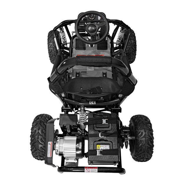 Vienvietis elektrinis bagis vaikams MUD MONSTER, juodas