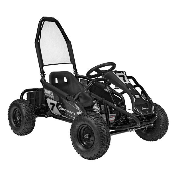 Vienvietis elektrinis bagis vaikams MUD MONSTER, juodas