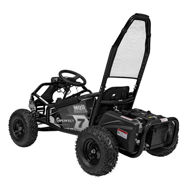Vienvietis elektrinis bagis vaikams MUD MONSTER, juodas
