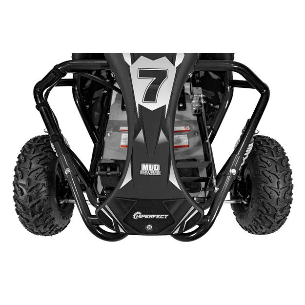 Vienvietis elektrinis bagis vaikams MUD MONSTER, juodas