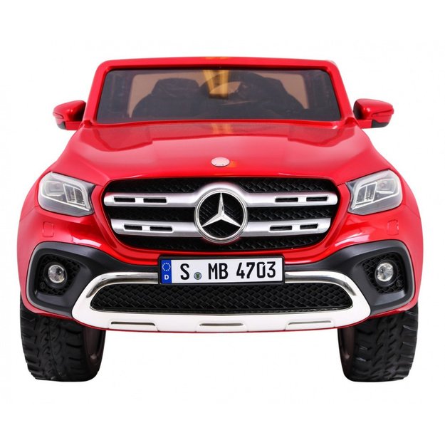 Dvivietis elektrinis džipas vaikams Mercedes Benz X-Class, raudonas lakuotas