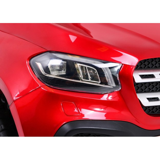Dvivietis elektrinis džipas vaikams Mercedes Benz X-Class, raudonas lakuotas