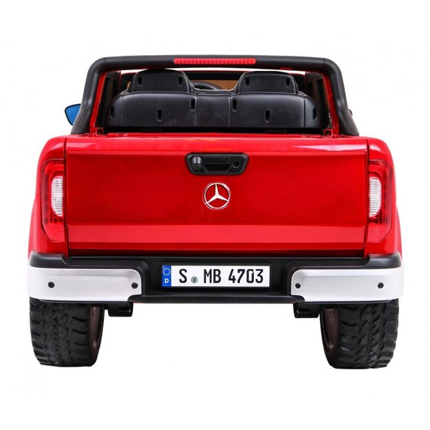 Dvivietis elektrinis džipas vaikams Mercedes Benz X-Class, raudonas lakuotas