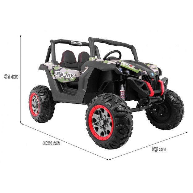 Dvivietis elektromobilis 4x4 bagis SuperStar Buggy, kamufliažinis